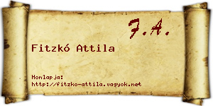 Fitzkó Attila névjegykártya