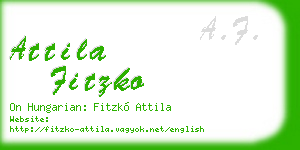 attila fitzko business card
